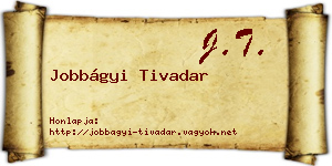 Jobbágyi Tivadar névjegykártya